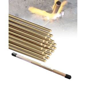 옥시아세틸렌 가스 용접용 브레이징 로드 25봉 황동 납땜 구리 합금 및 강철용 용접봉 공예용 DIY 1/16인치 X 9.84인치