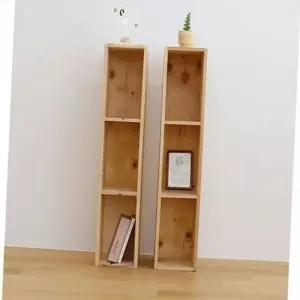 슬림 슬림3단 원목 삼나무 책장 좁은 소형 거실