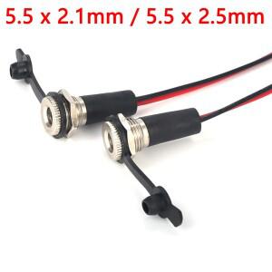1PC 10A 방수 DC099 5.5x2.5mm 5521 DC 전원 잭 소켓 암 패널 마운트 커넥터 금속 너트 스냅