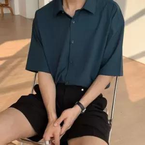 [다잇템]남자 오버핏 여름 쿨 3컬러 데일리 반팔 셔츠