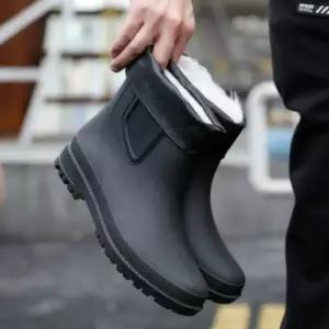 [다잇템]남자 겨울용 앵클 고무 패션 라이닝 FUR 부츠