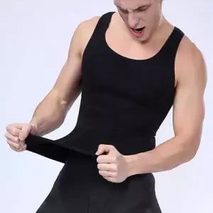 [다잇템]남자 라운드넥 기능성 슬림핏 보정 민소매 나시