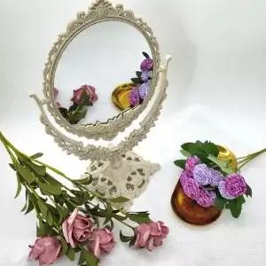 엔틱 인테리어 거울 욕실 벽걸이 북유럽 화장대 원형