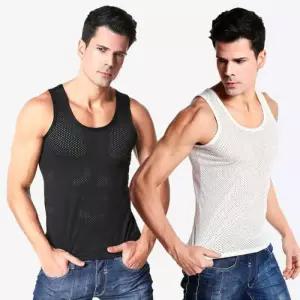 [다잇템]남자 스판 여름 냉감 매쉬 나시 런닝 민소매