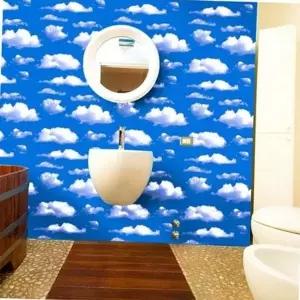 천장 벽면 시트지 셀프 벽장식 하늘 인테리어