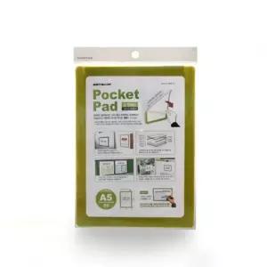 떼엇다붙였다 A5 포켓패드 안내판 연두부착 게시 POP 전시 벽포켓 게시물 알림 알림보드 부착 문꽂이 월프