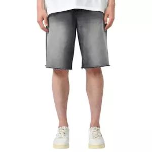 [핫코드]남자 여름 데님 팬츠 청 반바지 밑단 흑청 4066