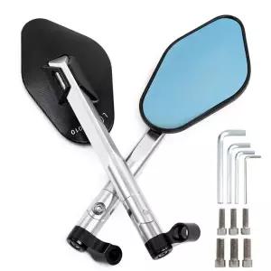 호환  YAMAHA MT07 MT09 MT-07 용 Kawasaki Z900 Z900RS Z800 Z1000 범용 CNC 백미러 8MM 10mm 나사 포함