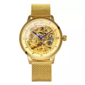 [다잇템]남자 골드 라운드 태엽 체인 패션 손목 시계