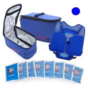 스위스캠프 아이스조끼+아이스쿨러백+냉매8개 쿨조끼jkl077