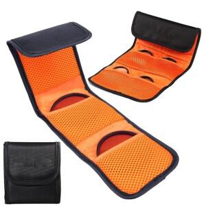 필터 케이스 3/12 포켓 카메라 렌즈 운반 전문  홀더 25mm-82mm 용 벨트 가방 파우치