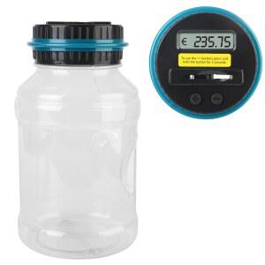 대용량 동전 저금통 달러 USD 유로 EUR 기능이 전자식 있는 디지털 지폐용 LCD 계수