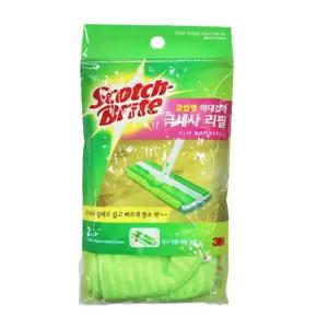 3M 클립형 막대 걸레 극세사 리필 2매 밀대 세트 형밀대 청소