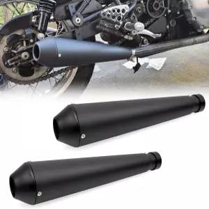스포레이싱츠 2PCS 스테인리스 스틸 모터사이클 배기 머플러 소음기 파이프 입구 1.46 1.54 1.65 1.77인치