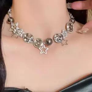 레트로 펑크 스타 초커 목걸이