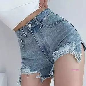 여자 디자인 찢어진 트렌디한 핫 바지 여름 팬츠 핫팬츠hij123