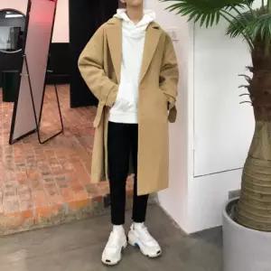 [무슈봉]남성 로우숄더 루즈핏 코트