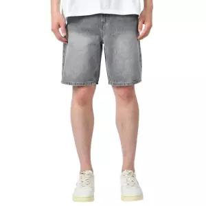 [핫코드]남자 여름 워싱 5부 청 반바지 그레이 833