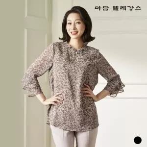 [마담엘레강스][마담엘레강스] 소매 삼단 프릴 시폰 블라우스 K221BL05