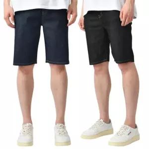 [핫코드]남자 여름 생지 청 반바지 5부 밴딩 2컬러 HC102