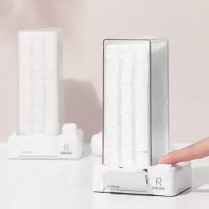 TBZ 투명 벽걸이 화장대정리 디스펜서 화장솜 수납 케이스