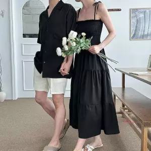 남녀비치웨어커플 휴가철 커플룩 썸머룩 바캉스 여름yza033