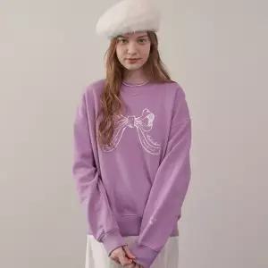 [루루슈]Ribbon Sweatshirt - PURPLE