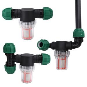 20/25/32mm PE 파이프 퀵 커넥터 필터 정원 물방울 관개 호스 농업용 온실