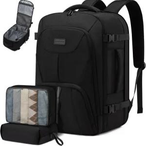 LOVEVOOK 남성용 배낭 여행용 캐리어 확장 가능한 40L 초대형 노트북 백팩 방수 내구성 TSA 항공사 승인