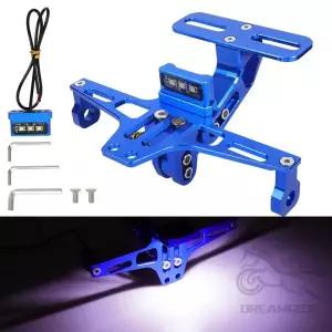 호환  범용 번호판 브래킷 LED 라이트 펜더 제거기 키트 CNC 알루미늄 테일 깔끔한 번호판