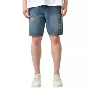 [핫코드]남자 여름 데미지 인디고 청 반바지 찢청 HC828