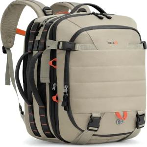 톨라체아 캐리 온 트래블 백팩 TSA 친화적 비행 승인 남성용 노트북 더플백 17.3인치 USB 충전 포트