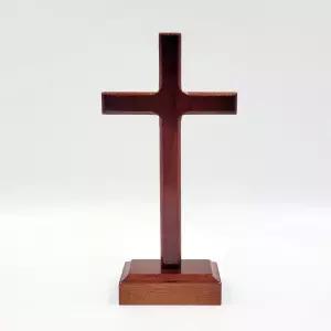 탁상용 소형 나무 십자가성물 가톨릭 기도용품 종교 미니 납골당 장식 꾸미기 악세사리 기독교선물 천주교