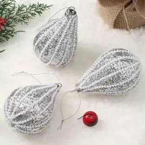 비타리토 로열실버 트리 오너먼트 3p 물방울 장식 장식품 소품 인형 크리스마스 용품 성탄용품