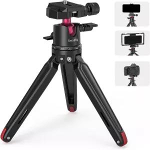 카메라용 SmallRig 미니 삼각대 Arca 타입 호환 QR 플레이트 360 볼 헤드 및 1/4 나사 휴대용 소형 DSLR
