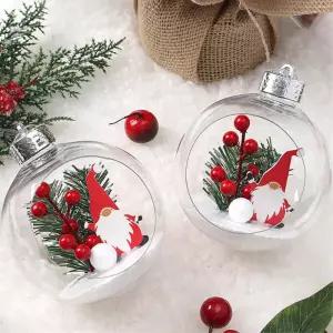 비타리토 스노우 투명 장식볼 2p 10cm 산타요정트리액세서리 트리볼 오너먼트 악세사리 크리스마스 소품 성