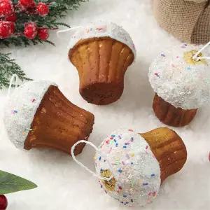 비타리토 쿠키마을 트리 오너먼트 4p 머핀 장식볼 크리스마스 소품 트리볼 장식품 인형 용품 성탄용품