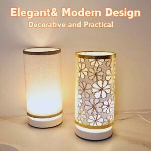 북유럽 스타일 패브릭 전등갓 LED 책상 침실 장식에 램프는 머리판 거실 가정 식당