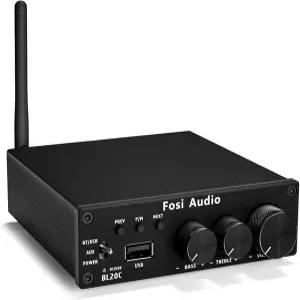 Fosi 오디오 BL20C Bluetooth 5.0 스테레오 수신 증폭기 320와트 2.1 CH 미니 하이파이 클래스 D TDA7498E