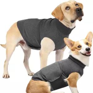 반려견 불안 조끼 위한 피부 친화적인 썬더 재킷 천둥을 진정 셔츠 불꽃놀이 수의사 방문 및 분리 약과