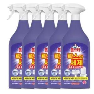 홈스타 락스와세제 욕실청소용 폼 스프레이 후로랄향 500ml 5개