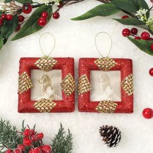 Jdt 트리 오너먼트 2p세트 사각액자크리스마스 장식 악세사리 액세서리 소품 성탄절