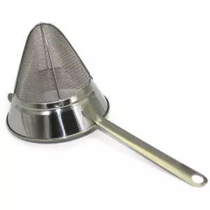 미세 스틸 필터 원뿔 주방 메쉬 테이퍼 구멍 가능한 망 차 주입기 스트레이너 손잡이