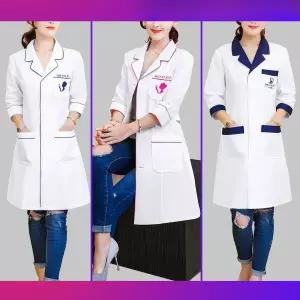 약사가운 영양사 반팔 의사가운 실험가운 하늘색 간호사 실습복 약국