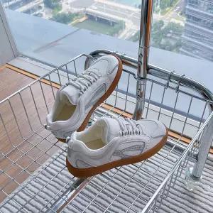 EAMT 여친 화이트 캐주얼 여름 슈즈 리얼 배기 가죽 메쉬 아르간 운동화 워킹화 YJ2