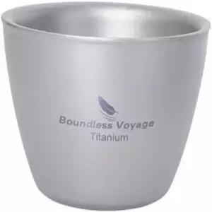 경계 없는 항해 티타늄 이중벽 컵 티컵 야외 캠핑 식기 드링거 머그잔 피크닉 일상 음료 가정용 Ti3089D