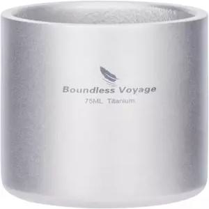 바운드리스 보야지 티타늄 이중벽 컵 75ml 배낭 여행용 휴대용 캠핑 머그컵 경량 내열 커피