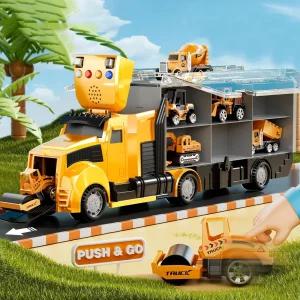 토요요 중장비 트럭 캐리어 자동차 장난감 미니카 지게차 포크레인 완구 세트