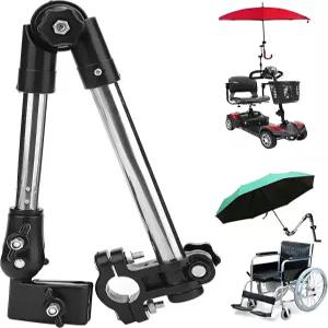 JANCAN 우산 거치대 자전거 휠체어 유모차 부착 핸들 바 홀더 클램프 지지대 직경 20-25mm 커넥터