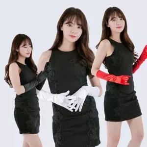 TBZ 파티행사용품 공단 롱 장갑 38cm 무도회장 무대의상